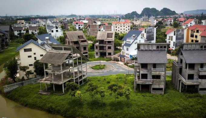 Một dự án bất động sản của Lã Vọng tại Hoài Đức, Hà Nội bỏ hoang nhiều năm nay.