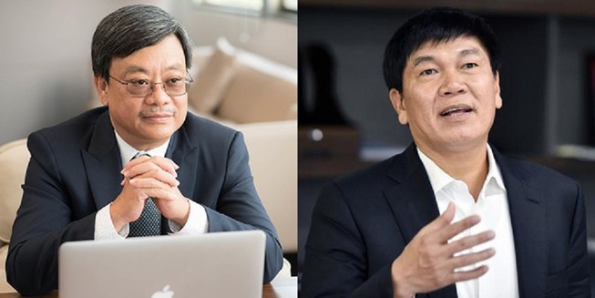 Ông Nguyễn Đăng Quang (bên trái) và ông Trần Đình Long đã quay trở lại bảng xếp hạng tỉ phú thế giới.