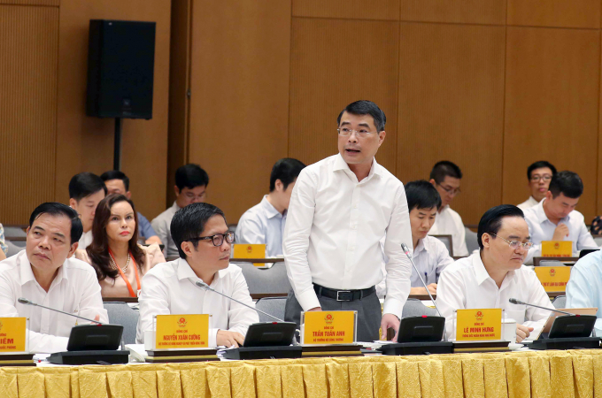 Thống đốc Lê Minh Hưng phát biểu tại Hội nghị. - Ảnh: VGP/Quang Hiếu