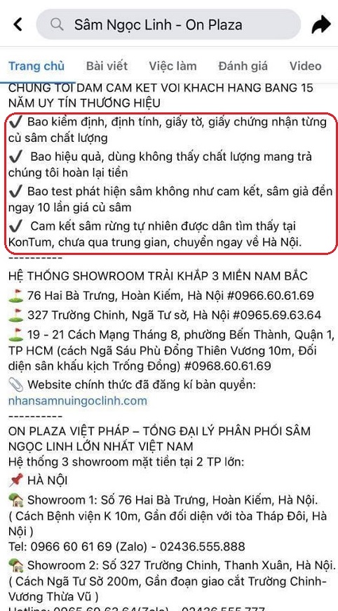 Những cam kết của Onplaza Việt Pháp về chất lượng, cam kết, bồi thường trong khoanh đỏ