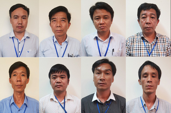 8 trong số 36 bị can bị đề nghị truy tố vụ cao tốc Đà Nẵng - Quảng Ngãi - Ảnh: Bộ Công an