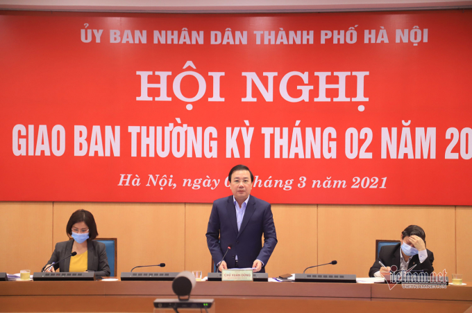 Phó Chủ tịch UBND TP Chử Xuân Dũng kết luận. (Ảnh Vietnamnet)