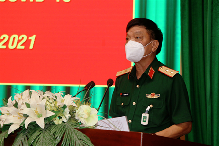 Trung tướng Ngô Minh Tiến, Phó Tổng Tham mưu trưởng phát biểu tại sự kiện