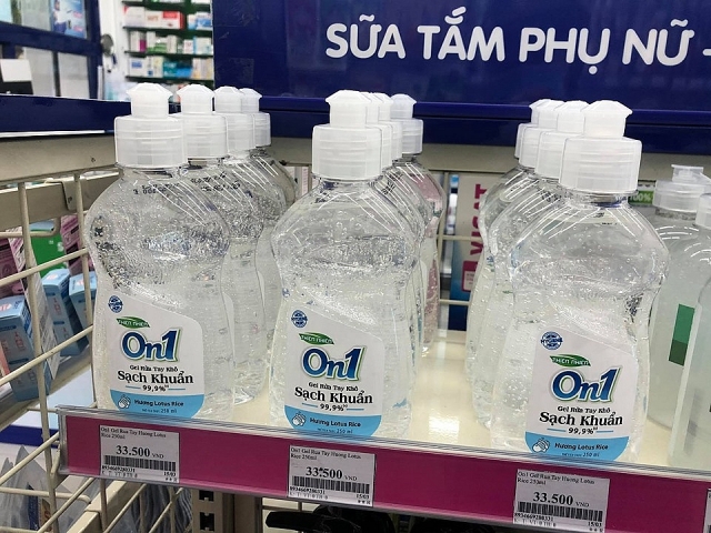 Gel rửa tay khô On1 quảng cáo 