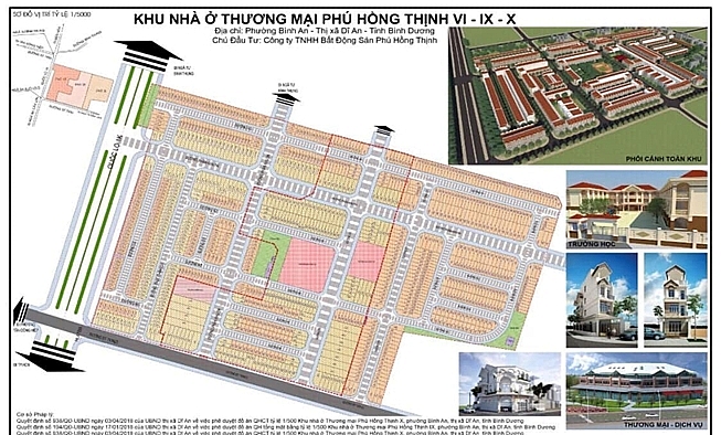 Nhiều dự án phân lô bán nền của doanh nhân Phạm Thị Hường được tỉnh Bình Dương ưu ái các thủ tục pháp lý.