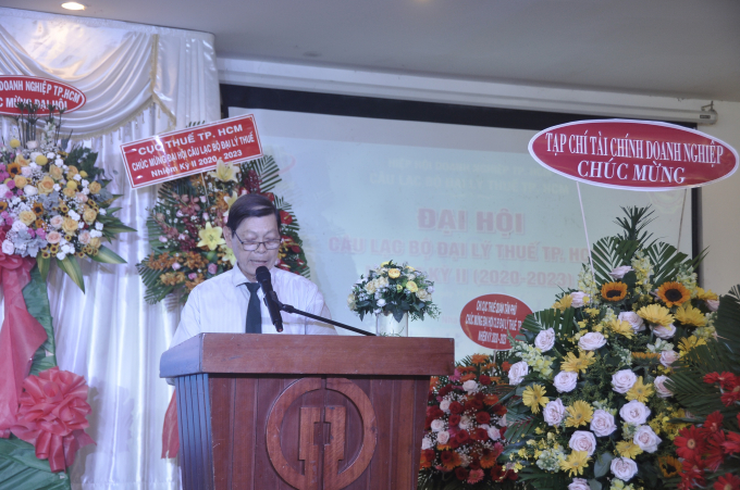 Ông Nguyễn Phước Hưng - Phó chủ tịch HUBA phát biểu tại đại hội