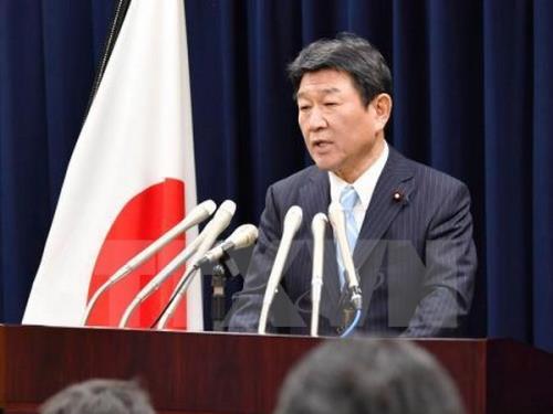 Bộ trưởng Nhật Bản phụ trách đàm phán thương mại với Mỹ Toshimitsu Motegi. Ảnh: Kyodo/TTXVN