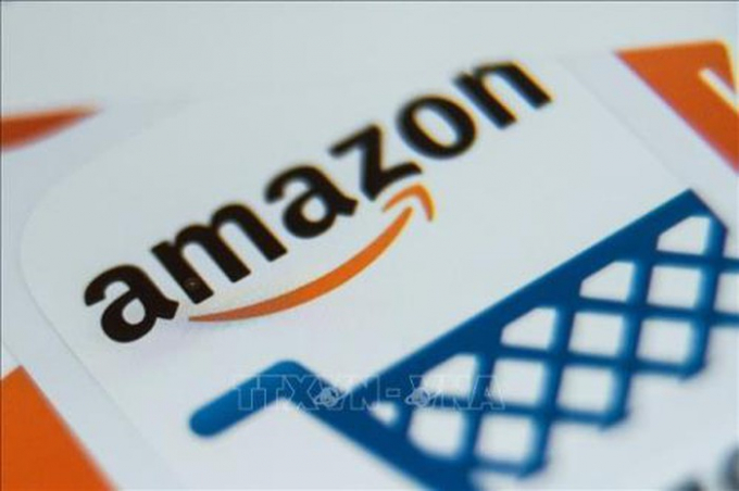 Biểu tượng của tập đoàn bán lẻ trên mạng Amazon. Ảnh: AFP/TTXVN