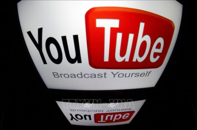 Biểu tượng YouTube. Ảnh: AFP/TTXVN