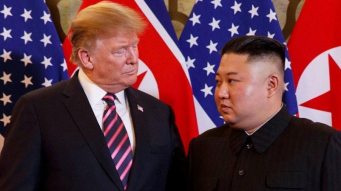 Tổng thống Mỹ Donald Trump và Nhà lãnh đạo Triều Tiên Kim Jong-un trong cuộc gặp Thượng đỉnh lần 2 tại Hà Nội tháng 2/2019. Ảnh: Fox News