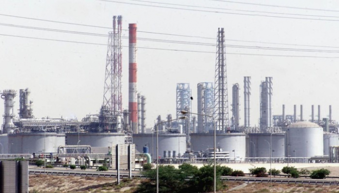 Một cơ sở lọc dầu ở cảng Jubail, Saudi Arabia. Ảnh: AFP/TTXVN