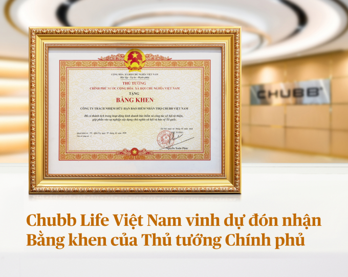 200522_Hinh anh_Chubb Life VN nhan bang khen cua TTCP