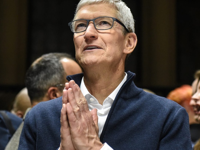 Apple của Tim Cook trở thành công ty 2.000 tỷ USD. Ảnh: Getty Images.