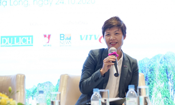 Bà Nguyễn Phúc Ngân, Phó Tổng giám đốc thường trực Công ty TNHH MTV Quản lý khách sạn và Khu nghỉ dưỡng FLC