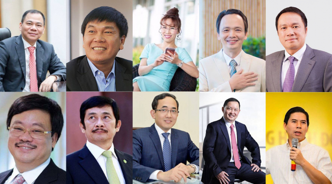10 doanh nhân dẫn đầu thị trường chứng khoán Việt Nam 2020.