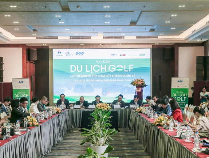 Tọa đàm “Du lịch golf – Lợi thế mới để Việt Nam hút khách quốc tế” diễn ra tại FLC Hạ Long (Quảng Ninh).
