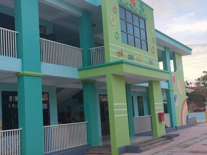 Nhà học 2 tầng 8 phòng học Trường mầm non Xuân An (phân hiệu 1), thị trấn Xuân An, huyện Nghi Xuân, Hà Tĩnh.