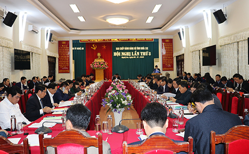 Toàn cảnh Hội nghị lần thứ 3, Ban Chấp hành Đảng bộ tỉnh Nghệ An lần thứ XIX.
