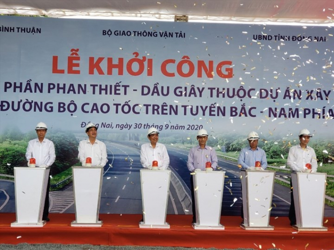 Cao tốc Phan Thiết - Dầu Giây đã khởi công từ 30/9/2020.
