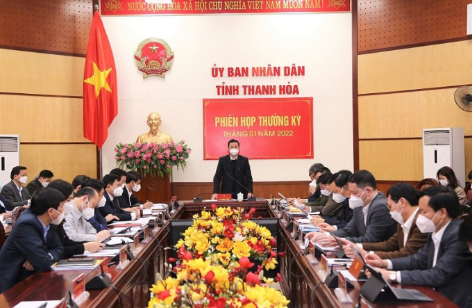 Ông Đỗ Minh Tuấn – Chủ tịch UBND tỉnh Thanh Hoá phát biểu tại Hội nghị.