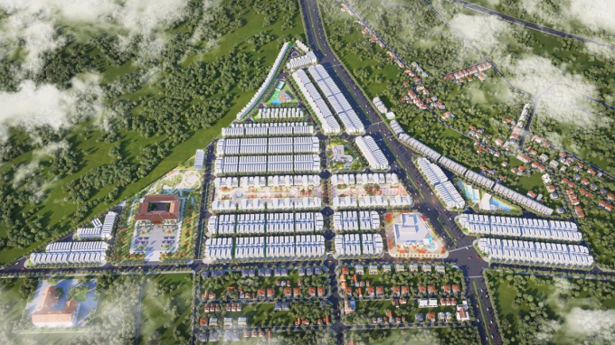 Phối cảnh dự án Diamond City Lộc Ninh đang được rao bán rầm rộ mặc dù chưa hoàn thiện cơ sở hạ tầng