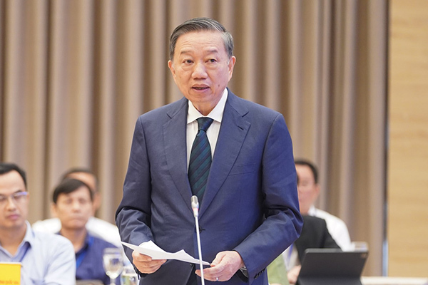 Đại tướng Tô Lâm, Bộ trưởng Công an phát biểu tại hội nghị