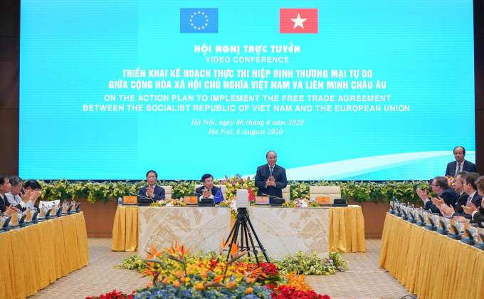 Thủ tướng chủ trì Hội nghị trực tuyến với chủ đề “Triển khai Kế hoạch thực thi Hiệp định EVFTA”