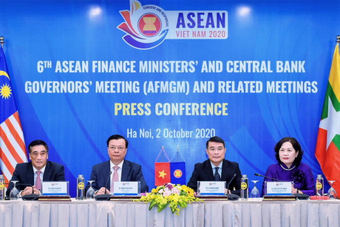 Hội nghị chung Thống đốc Ngân hàng Trung ương (NHTW) và Bộ trưởng Tài chính ASEAN (AFMGM) lần thứ 6 và các hội nghị liên quan đã được tổ chức theo hình thức trực tuyến với điểm cầu chính tại Hà Nội, Việt Nam.