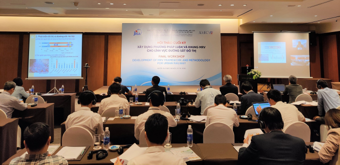 Hội thảo Tổng kết Dự án “Khảo sát thu thập dữ liệu để phát triển hệ thống đo lường, báo cáo và kiểm chứng (MRV) trong ngành đường sắt đô thị tại Việt Nam”.