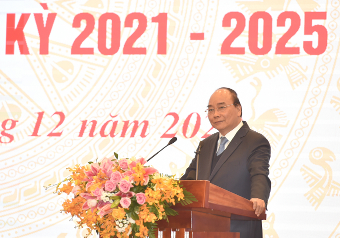 Thủ tướng phát biểu chỉ đạo tại Hội nghị trực tuyến triển khai công tác tư pháp năm 2021. (Ảnh: VGP)