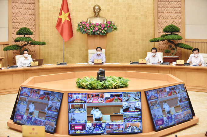 Thủ tướng Chính phủ Phạm Minh Chính chủ trì Hội nghị trực tuyến toàn quốc về tình hình, giải pháp cấp bách phòng, chống dịch COVID-19.