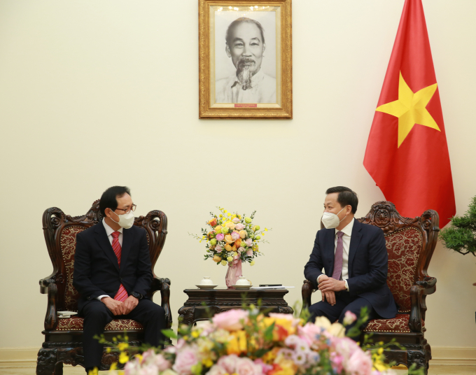 Phó Thủ tướng Lê Minh Khái tiếp ông Choi Joo Ho, Tổng Giám đốc Tổ hợp Samsung Việt Nam.