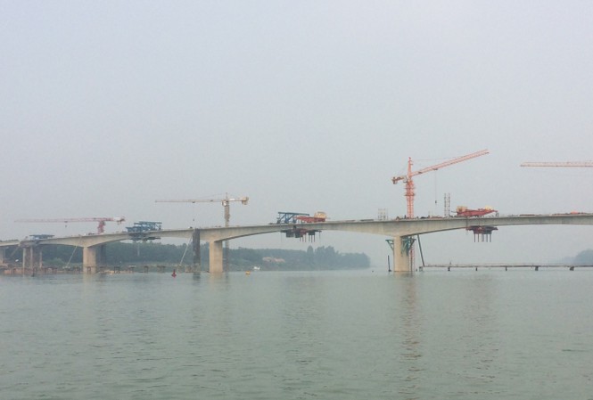 Dự án BT cầu Đồng Quang khi đang thi công xây dựng.