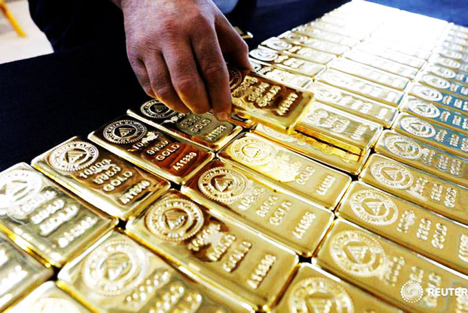 Giá vàng thế giới đang giao dịch quanh ngưỡng 1.733 USD/ounce. (Ảnh: Reuters)