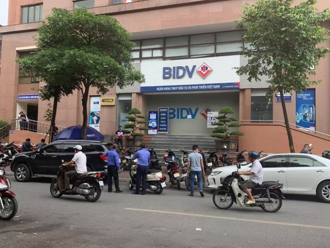 BIDV chi nhánh Ngọc Khánh - nơi xảy ra sự việc.
