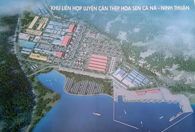 Phối cảnh dự án khu liên hợp thép Cà Ná - Ninh Thuận.