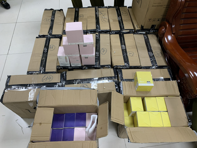 Lô hàng thuốc lá điện tử nhập lậu bị phát hiện tại Quảng Ninh.