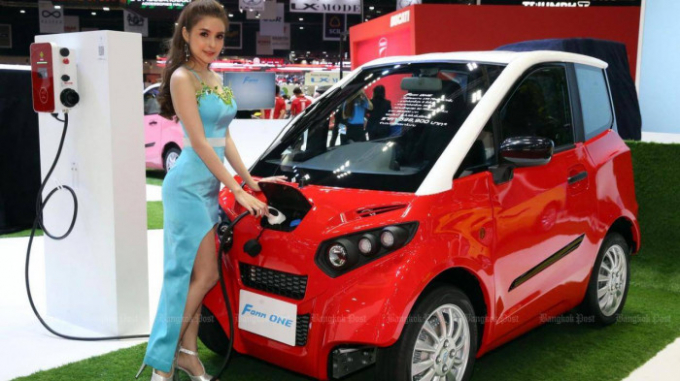 Mẫu ô tô điện Fomm One sản xuất tại Thái Lan do liên doanh Thái - Nhật (FOMM) phát triển. Ảnh: Bangkok Post.