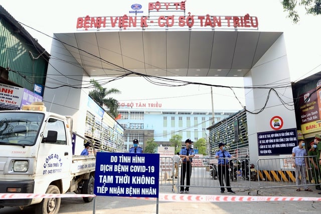 Tạm thời đóng cửa Bệnh viện K cơ sở Tân Triều và 2 cơ sở khác sau khi phát hiện 10 ca Covid-19