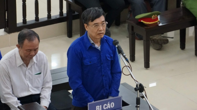 Hai cựu Tổng Giám đốc Nguyễn Huy Ban và Lê Bạch Hồng tại phiên tòa phúc thẩm hồi đầu năm 2020.