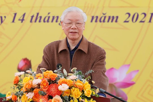Tổng Bí thư Nguyễn Phú Trọng phát biểu tại Ngày hội Đại đoàn kết toàn dân.
