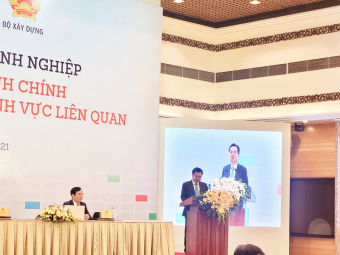 Ông Nguyễn Thanh Nghị - Bộ trưởng Bộ Xây dựng. phát biểu tại hội nghị.