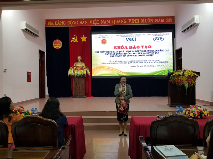 Bà Nguyễn Thị Cúc, Chủ tịch Hội Tư vấn thuế Việt nam (VTCA)