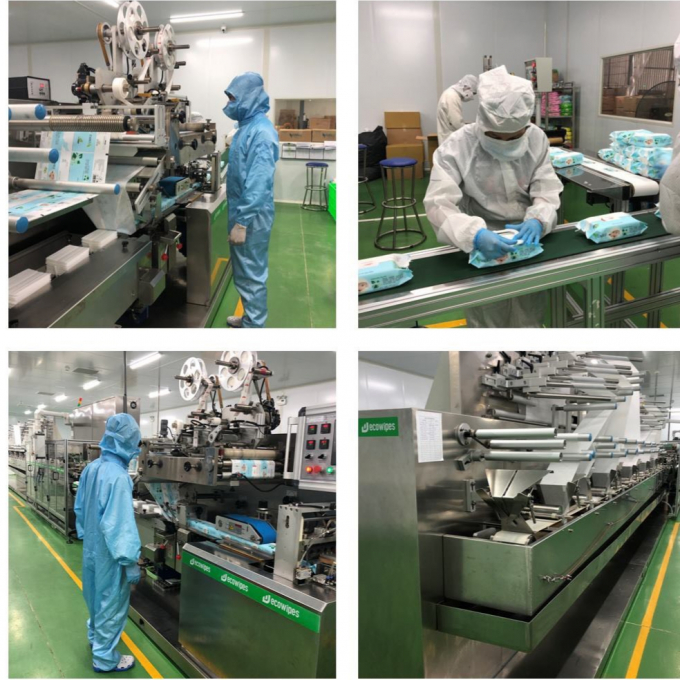 Dây chuyển sản xuất khăn giấy ướt của Công ty ECOWIPES Việt Nam