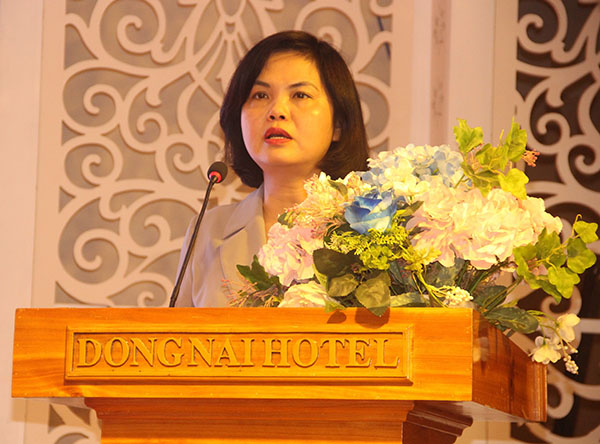 Bà Phạm Thị Hải Hà – Phó Cục trưởng Cục Bảo trợ Xã hội phát biểu