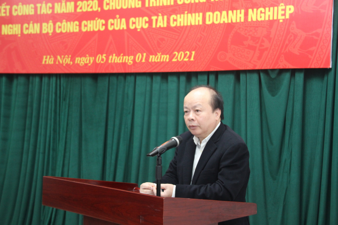 Thứ trưởng Bộ Tài chính Huỳnh Quang Hải phát biểu