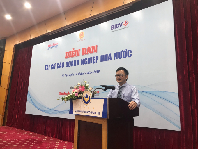 Tổng biên tập Tạp chí Tài chính Doanh nghiệp Hà Khắc Minh phát biểu khai mạc diễn đàn.