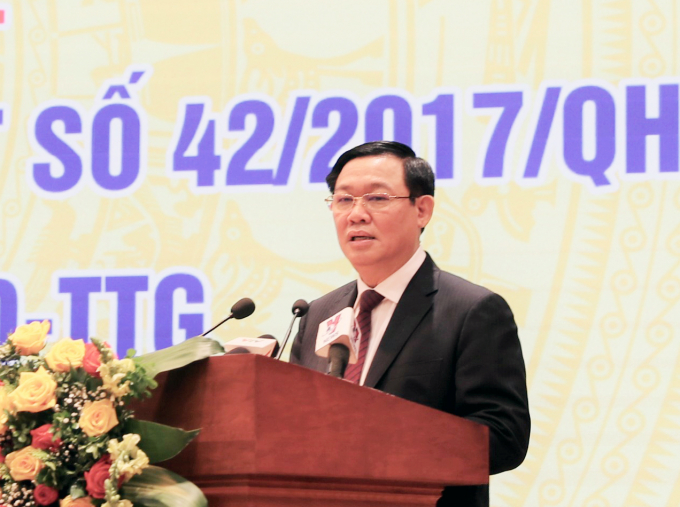 Phó thủ tướng Vương Đình Huệ phát biểu tại hội nghị.