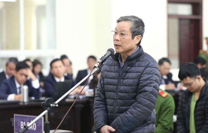 Cựu Bộ trưởng Bộ TT&TT Nguyễn Bắc Son tại tòa.