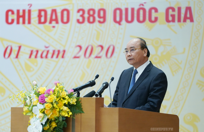 Thủ tướng Nguyễn Xuân Phúc phát biểu tại hội nghị ngày 2/1.